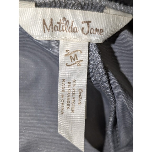 NWOT Matilda Jane Gray Velvet Cropped Ruffle Pants Sz M Boho, Cottage, Hippie - Picture 11 of 12